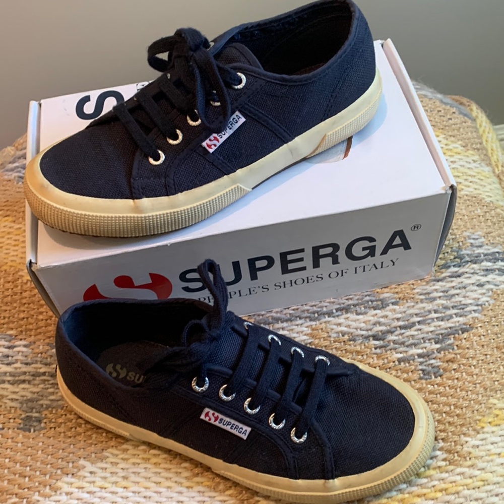 Size 71/2 Superga Navy Canvas classic sneaker